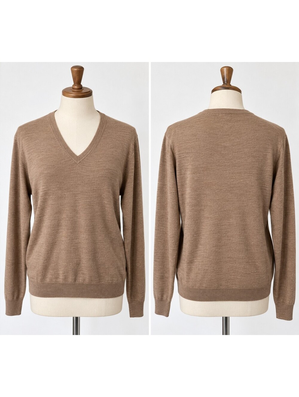 Joseph Abboud Men's Extra Fine Merino Wool V-Neck Sweater, 2